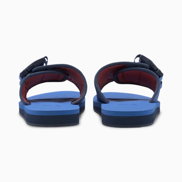 Wilo Lux Nylon Sandals, Palace Blue-Hot Coral-Dark Denim, extralarge