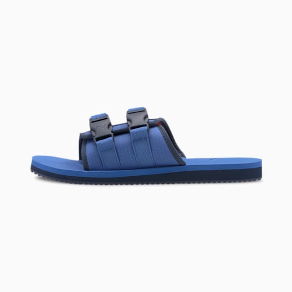 Wilo Lux Nylon Sandals, Palace Blue-Hot Coral-Dark Denim, extralarge