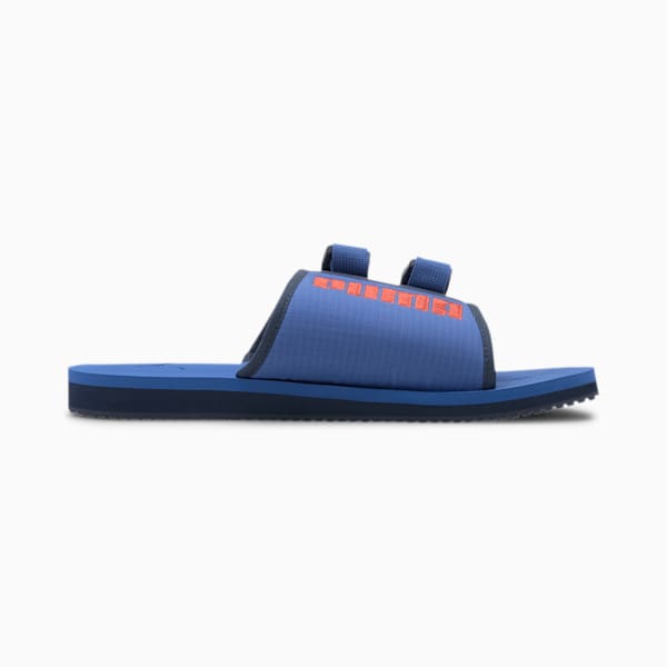 Wilo Lux Nylon Sandals, Palace Blue-Hot Coral-Dark Denim, extralarge