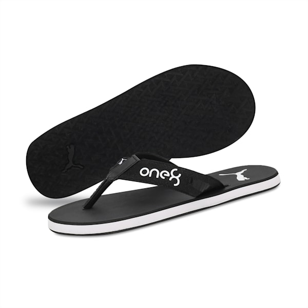 PUMA x one8 Breeze GU Men's Sandals, Puma Black-Puma White, extralarge-IND