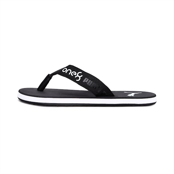 PUMA x one8 Breeze GU Men's Sandals, Puma Black-Puma White, extralarge-IND