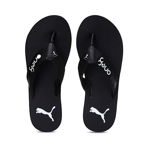 PUMA x one8 Breeze GU Men's Sandals, Puma Black-Puma White, extralarge-IND