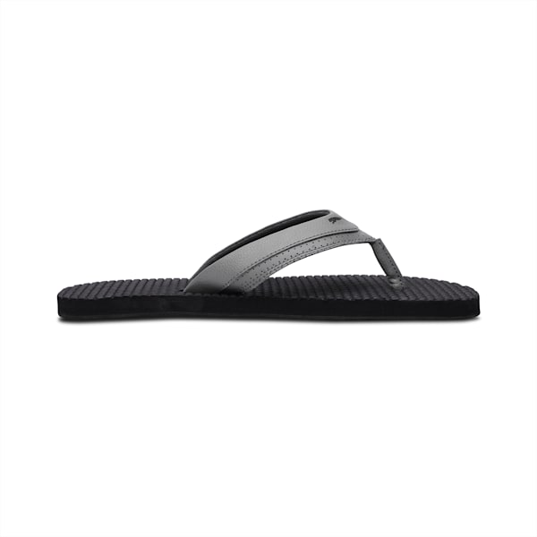 Shiatsu Men's Flip-Flops, Charcoal Gray-Puma Black, extralarge-IND