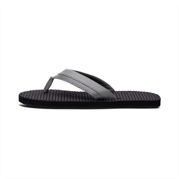 Shiatsu Men's Slippers, Charcoal Gray-Puma Black, extralarge-IND