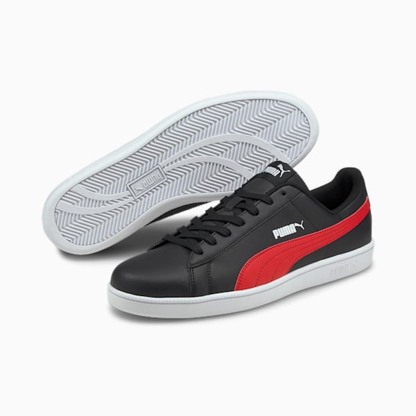 PUMA Up Baseline Unisex Sneakers, Puma Black-High Risk Red-Puma White, extralarge-IND