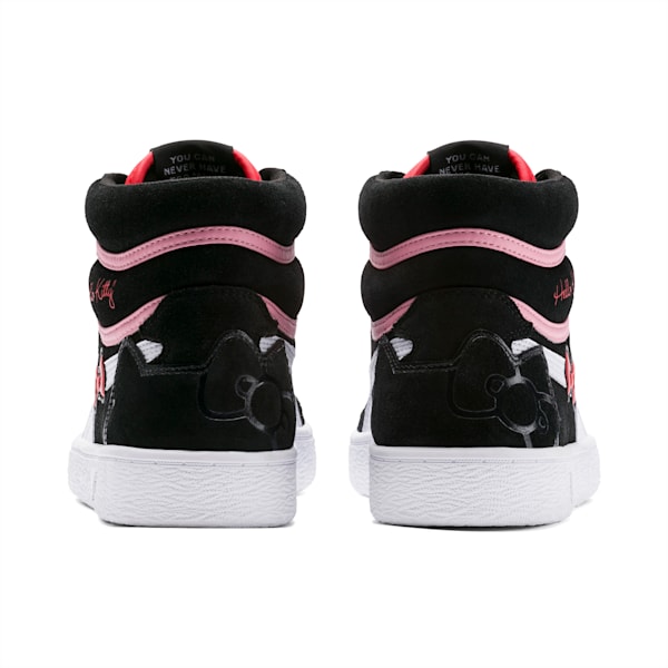 PUMA x HELLO KITTY Ralph Sampson Mid Women’s Sneakers, Puma Black-Puma White-Pantone 185C, extralarge