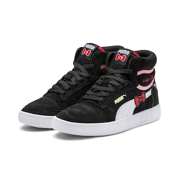 PUMA x HELLO KITTY Ralph Sampson Mid Women’s Sneakers, Puma Black-Puma White, extralarge