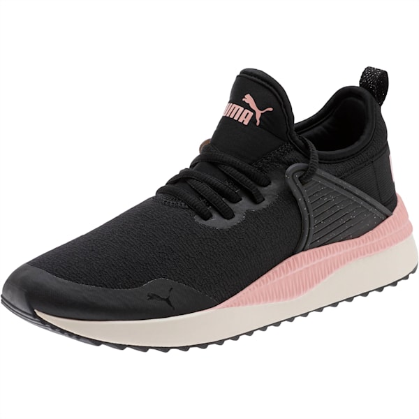 Pacer Next Cage Glitter Women's Sneakers, Puma Black-Bridal Rose-Pastel Parchment, extralarge