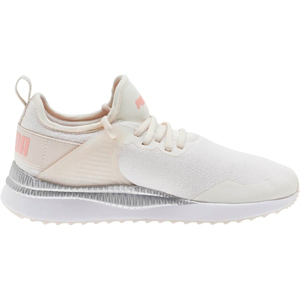 Pacer Next Cage Glitter Women's Sneakers, Pastel Parchment-Bridal Rose-Puma White-Puma Silver, extralarge