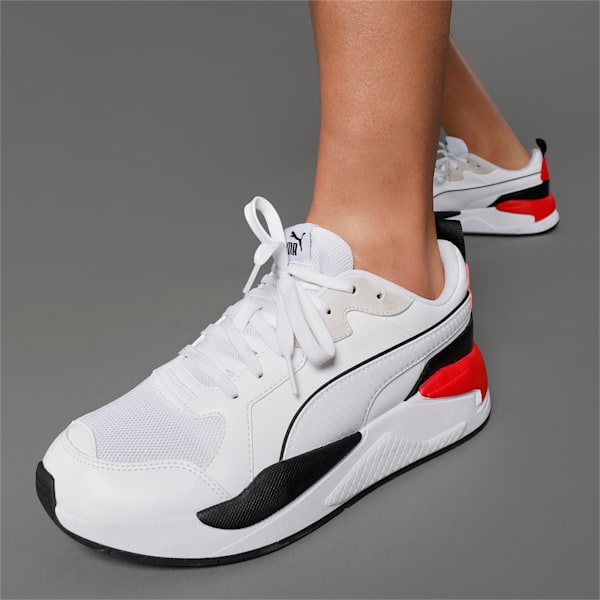 X-Ray Game Unisex Shoes, Puma White-Puma Black-High Risk Red-Gray Violet, extralarge-IND