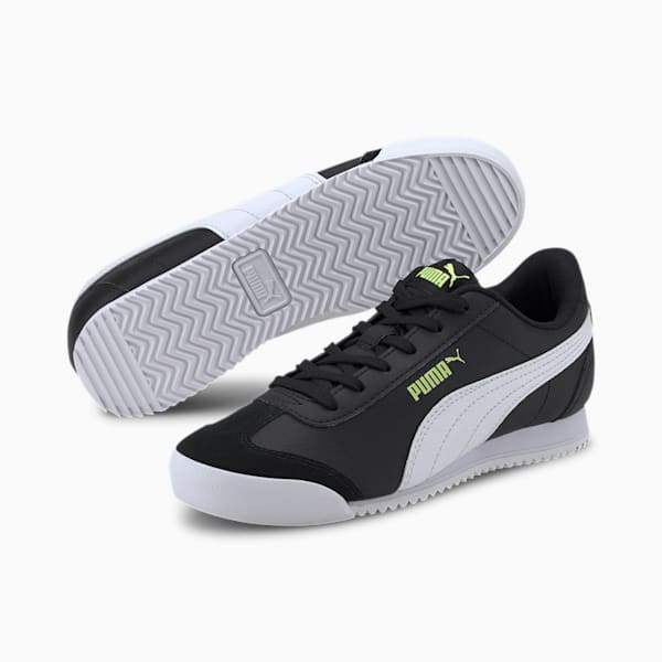 Turino Sneakers JR, Puma Black-Puma White-Sharp Green, extralarge