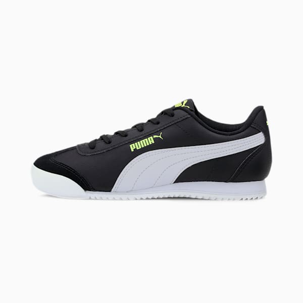 Turino Sneakers JR, Puma Black-Puma White-Sharp Green, extralarge