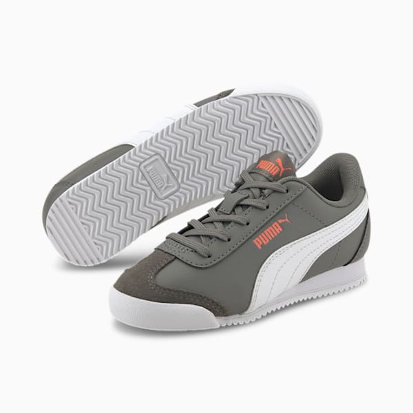 Turino Little Kids' Shoes, Ultra Gray-Puma White-Fusion Coral, extralarge