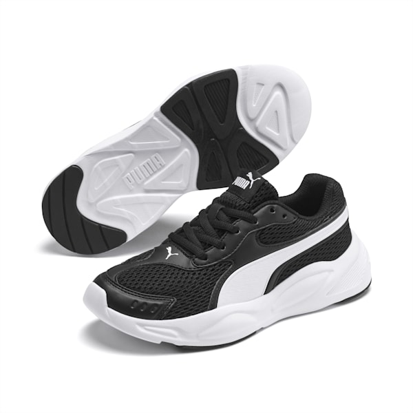 '90s Runner Mesh Kid's Shoes, Puma Black-Puma White, extralarge