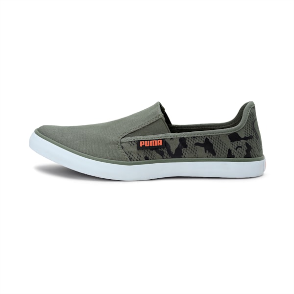 Bakavu Slip-On Shoes, Burnt Olive-Puma Black-Vibrant Orange, extralarge-IND