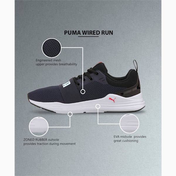 Wired Run Unisex Sneakers, Peacoat-Puma White, extralarge-IND