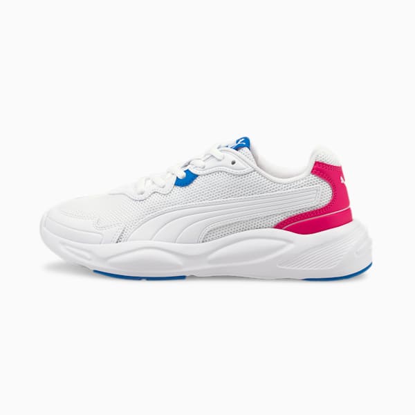 90s Runner Nu Wave Unisex Sneakers, Puma White-Puma White-Beetroot Purple-Future Blue, extralarge-IND