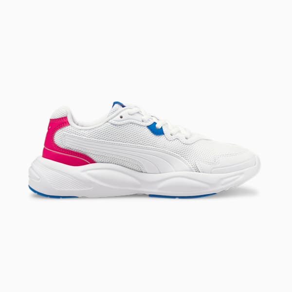 90s Runner Nu Wave Unisex Sneakers, Puma White-Puma White-Beetroot Purple-Future Blue, extralarge-IND