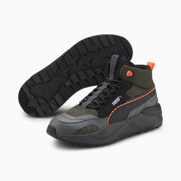 X-RAY 2 Square Mid Winter Sneakers, Forest Night-Puma Black-Dark Shadow-Ultra Orange, extralarge
