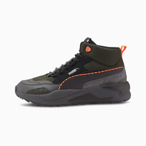 X-RAY 2 Square Mid Winter Sneakers, Forest Night-Puma Black-Dark Shadow-Ultra Orange, extralarge