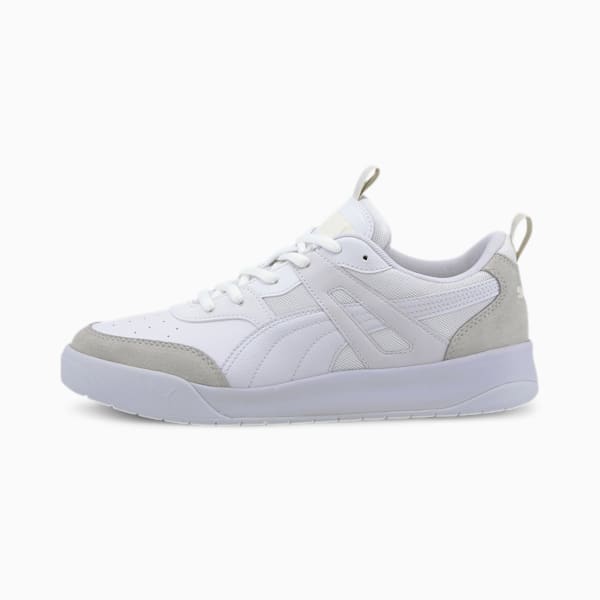 PUMA Backcourt Men's Sneakers, Puma White-Puma White-Vaporous Gray, extralarge