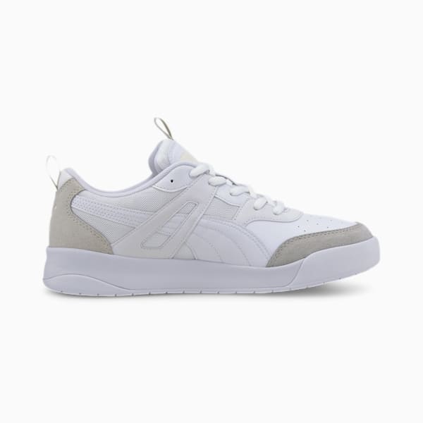 PUMA Backcourt Men's Sneakers, Puma White-Puma White-Vaporous Gray, extralarge
