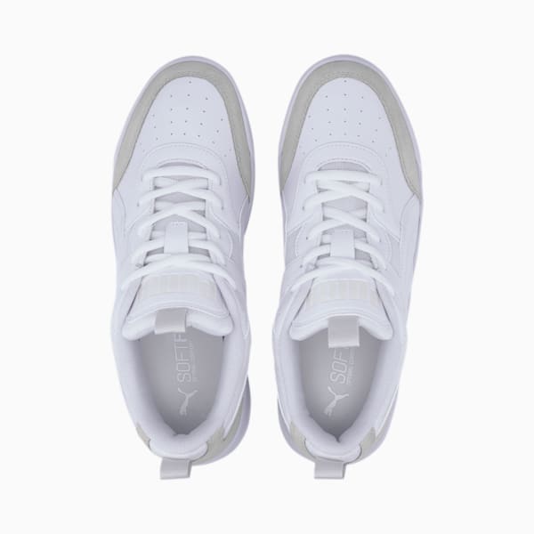 PUMA Backcourt Men's Sneakers, Puma White-Puma White-Vaporous Gray, extralarge