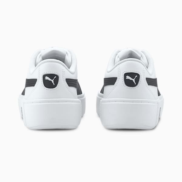Zapatos deportivos PUMA Smash Platform v2 para mujer, Puma White-Puma Black