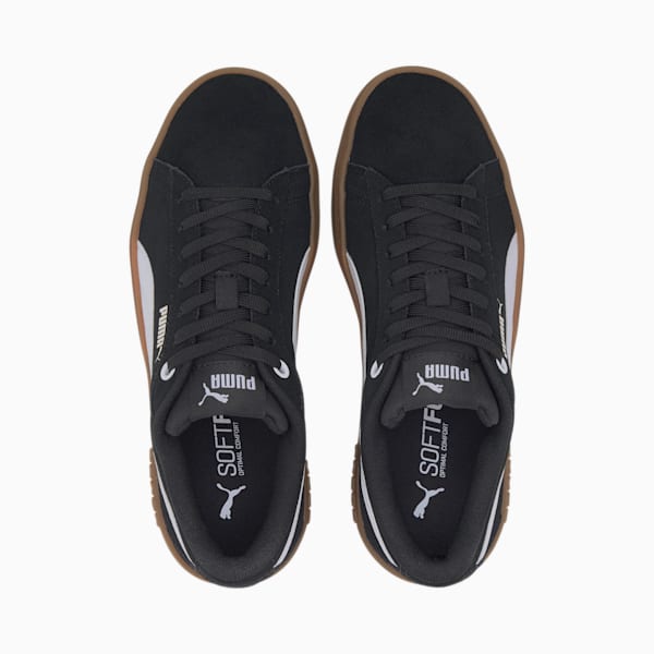 PUMA Smash Platform v2 Suede Women's Sneakers, Puma Black-Puma White-Gum, extralarge