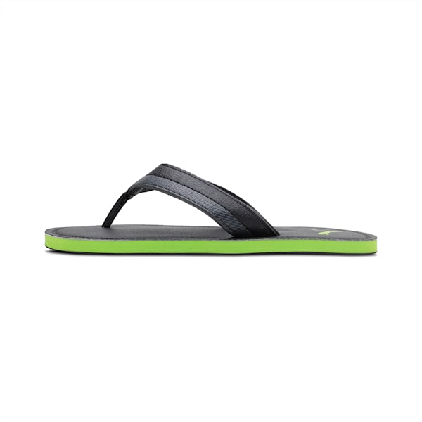 Tsukisho Men's Flip Flops, Puma Black-Limepunch, extralarge-IND