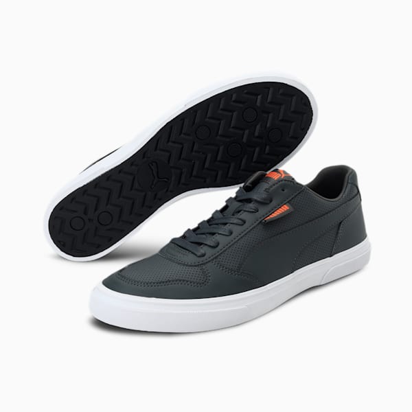 Trinity Men's Sneakers, Dark Shadow-Vibrant Orange, extralarge-IND