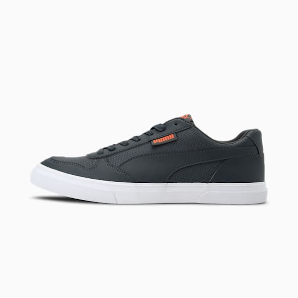 Trinity Men's Sneakers, Dark Shadow-Vibrant Orange, extralarge-IND
