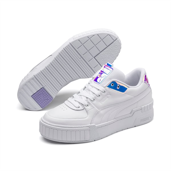 Cali Sport Glow Women's Sneakers, Puma White-Purple Heather, extralarge
