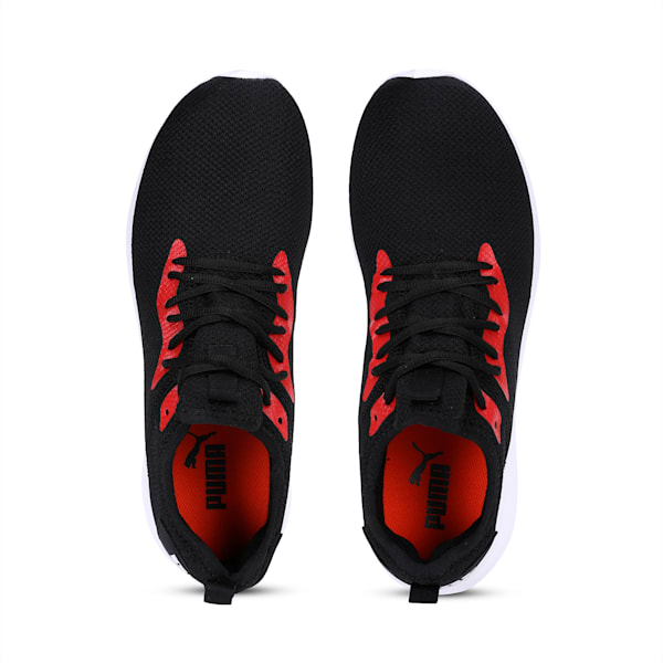 Corode Men's Running Shoes, Puma Black-High Risk Red