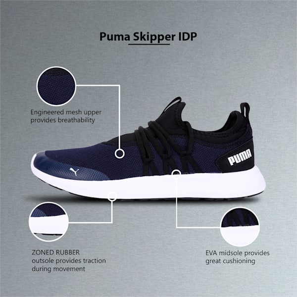 Skipper Men's Sneakers, Puma Black-Peacoat, extralarge-IND