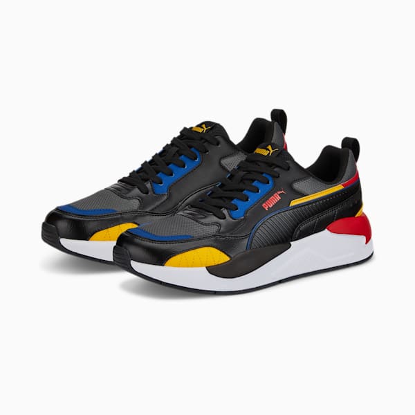 X-Ray 2 Square Sneakers, Dark Shadow-Puma Black-Spectra Yellow-Limoges-High Risk Red, extralarge-IND