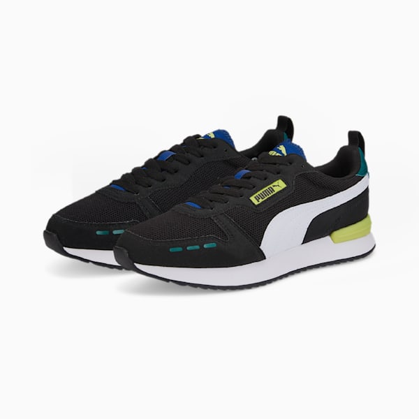 R78  Sneakers, Puma Black-Puma White-Light Lime, extralarge-IND