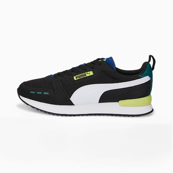 PUMA R78 Sneakers, Puma Black-Puma White-Light Lime, extralarge