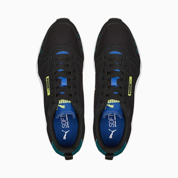 R78  Sneakers, Puma Black-Puma White-Light Lime, extralarge-IND