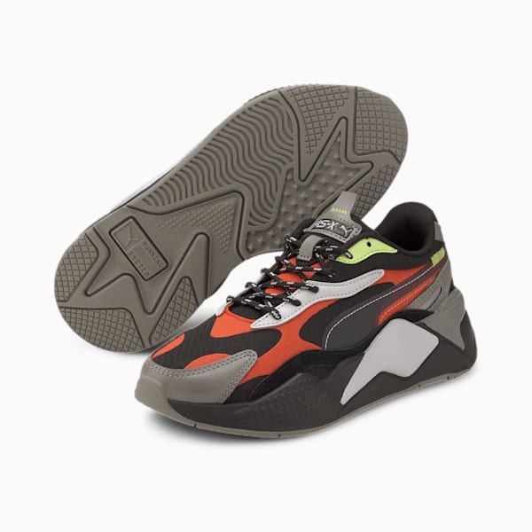 RS-X³ City Attack Kids' Sneakers JR, Puma Black-Paprika, extralarge