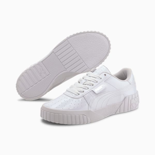 Cali Patent Kids' Shoes JR, Puma White-Puma White, extralarge