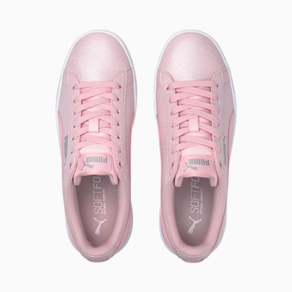 PUMA Vikky v2 Glitz Girls' Sneakers JR, Pink-Pink-Puma Silver, extralarge