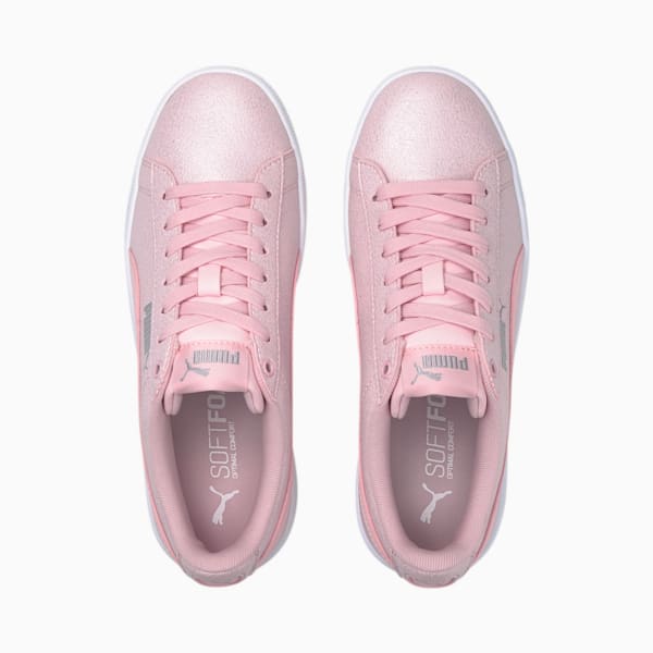 PUMA Vikky v2 Glitz Girls' Sneakers JR, Pink Lady-Pink Lady-Puma Silver, extralarge