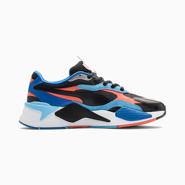 RS-X³ Level Up Sneakers, Puma Black-Hot Coral