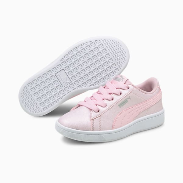 PUMA Vikky v2 Glitz 2 Little Kids' Shoes, Pink Lady-Pink Lady-Puma Silver, extralarge