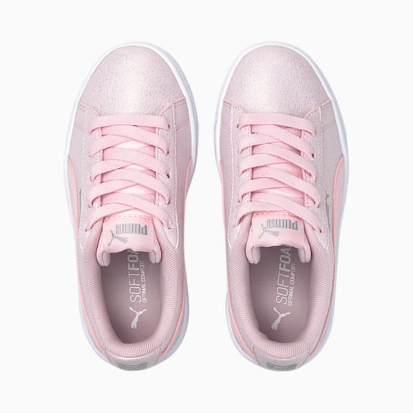 PUMA Vikky v2 Glitz 2 Little Kids' Shoes, Pink Lady-Pink Lady-Puma Silver, extralarge
