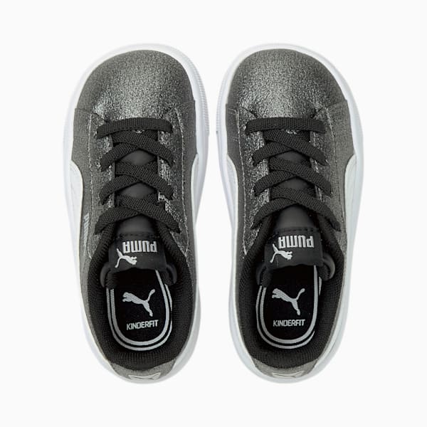 PUMA Vikky v2 Glitz 2 Toddler Shoes, Puma Silver-Puma White-Puma Black, extralarge