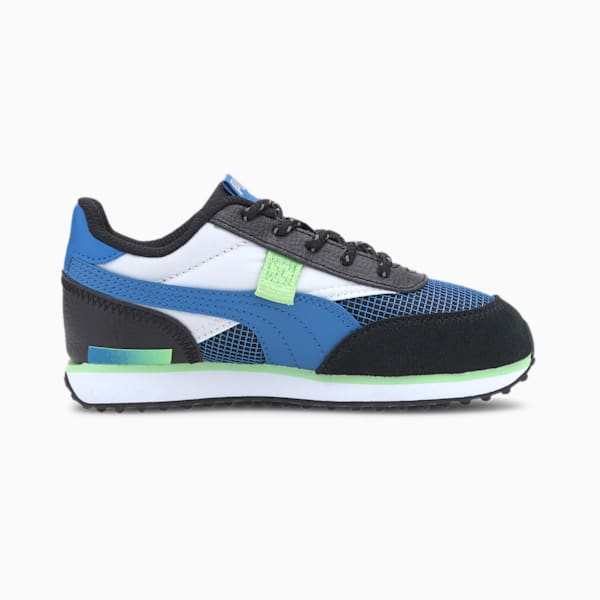 PUMA x SEGA Future Rider Little Kids' Shoes, Palace Blue-Puma Black, extralarge