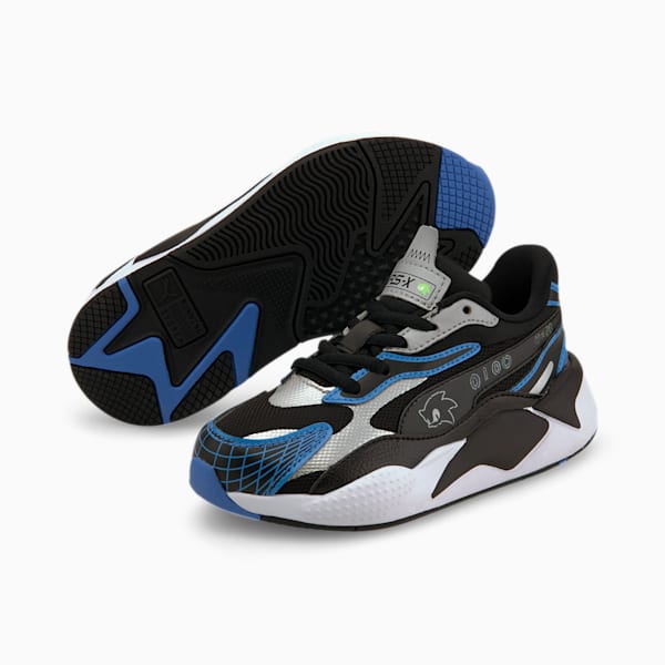 PUMA x SEGA RS-X³ Little Kids' Shoes, Palace Blue-Puma Black, extralarge