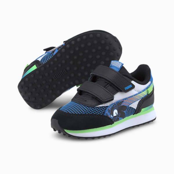 PUMA x SEGA Future Rider Toddler Shoes, Palace Blue-Puma Black, extralarge